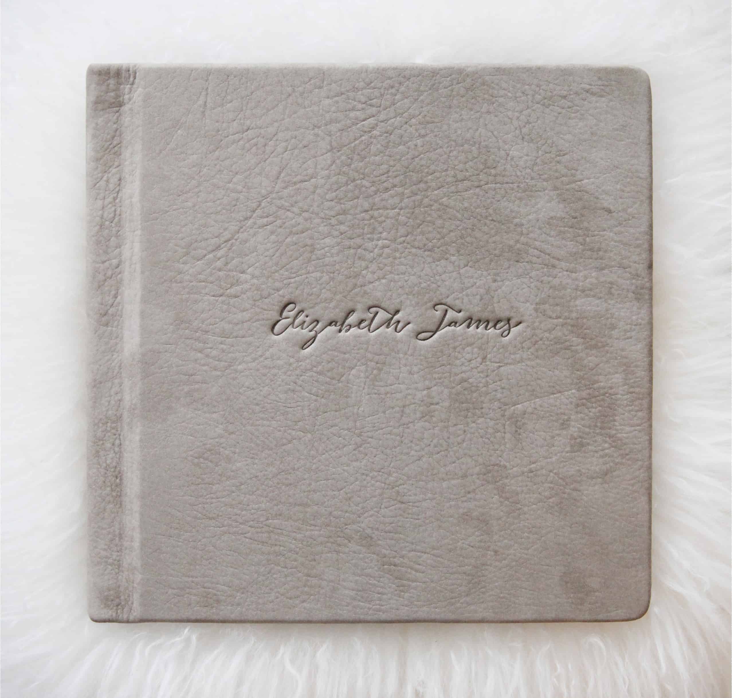 Luxury Leather Wedding Album in Black